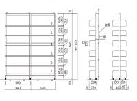 単柱書架　ST　D220
