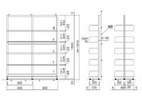 単柱書架　ST　D320