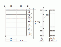 複柱書架　SF　D220