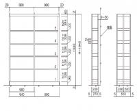 複柱書架　SF　D240