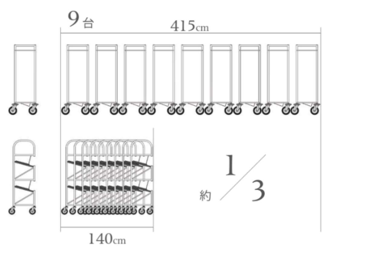 スタッキング ブックトラック / 日本ブッカー